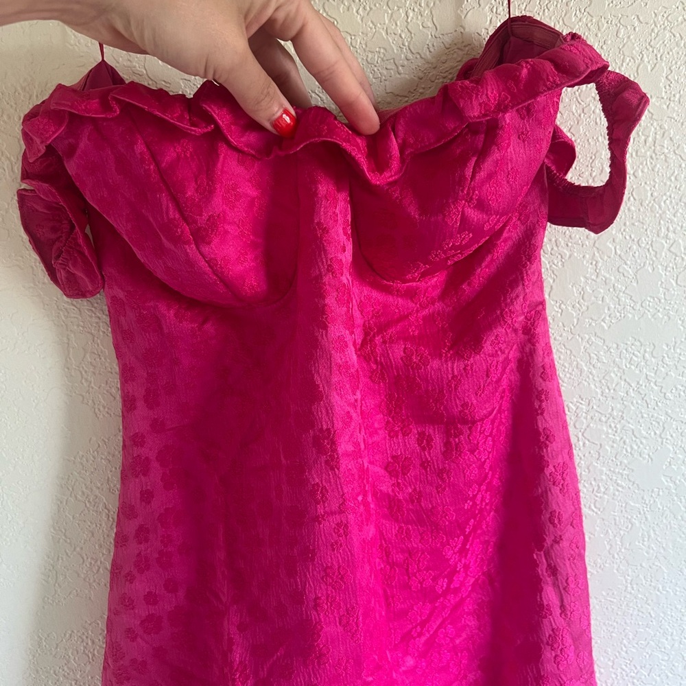 REVOLVE - Penelope Mini Dress in Fuchsia - Picture 5 of 7